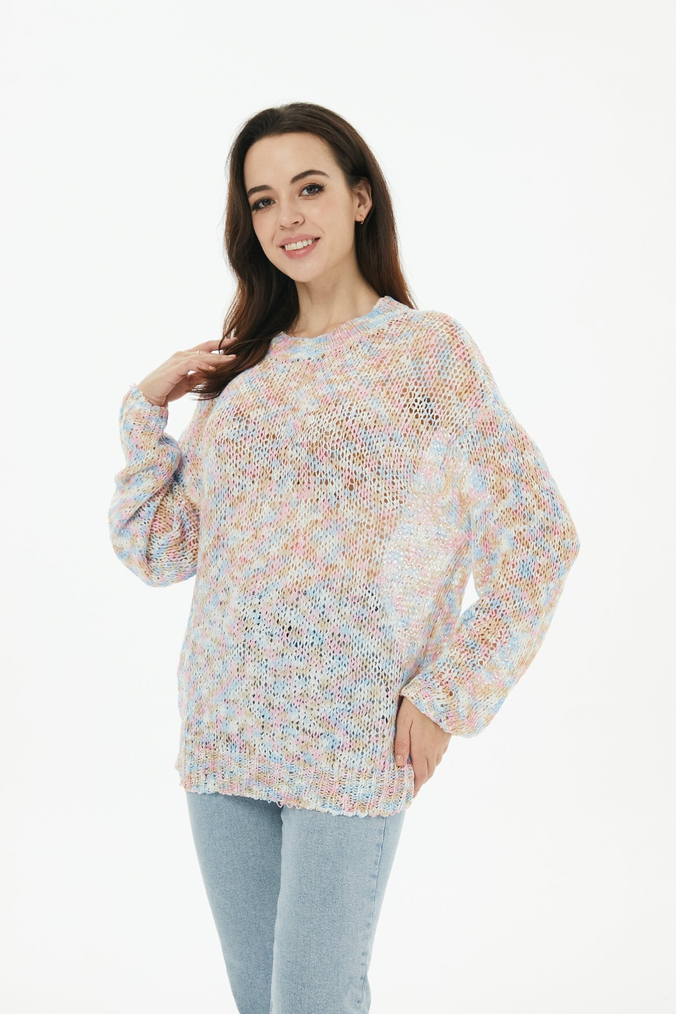 Speckled Serenity - Knit Sweater
