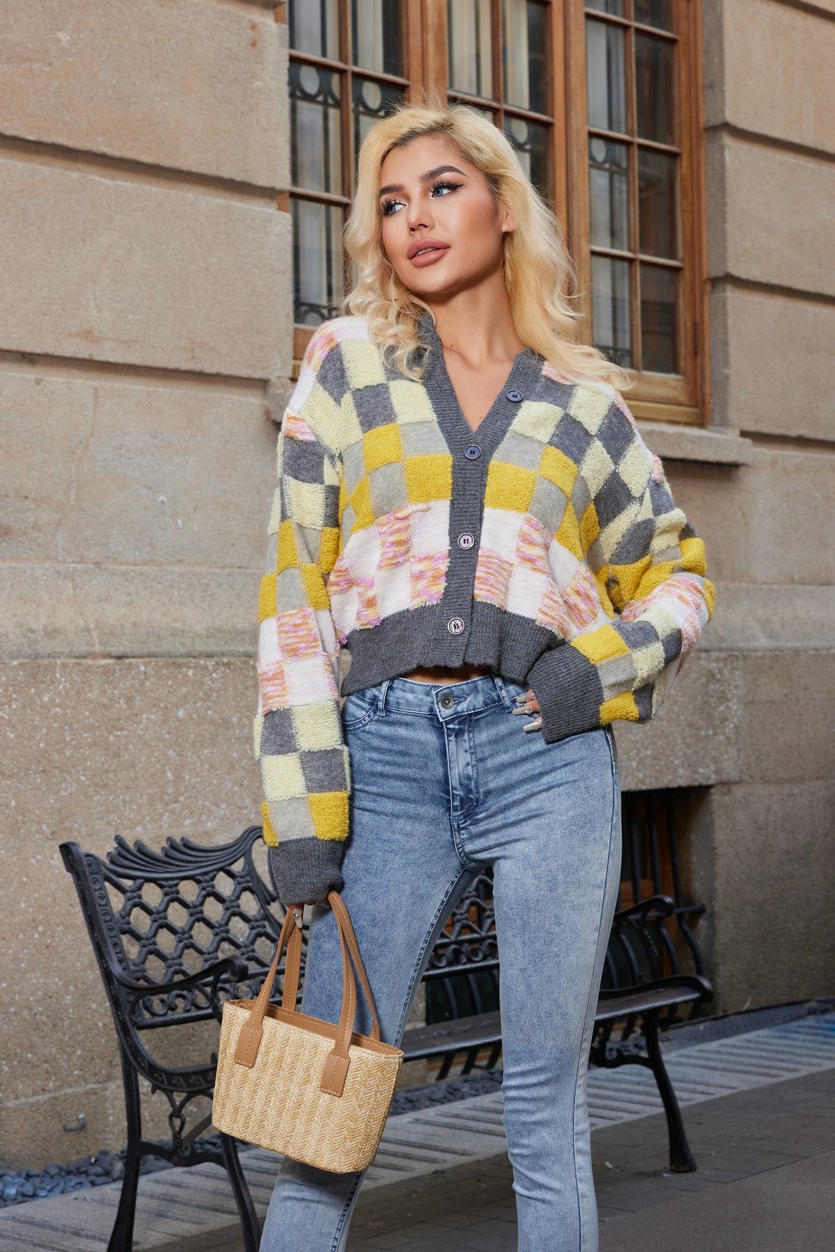 Checkered Charm - Cardigan