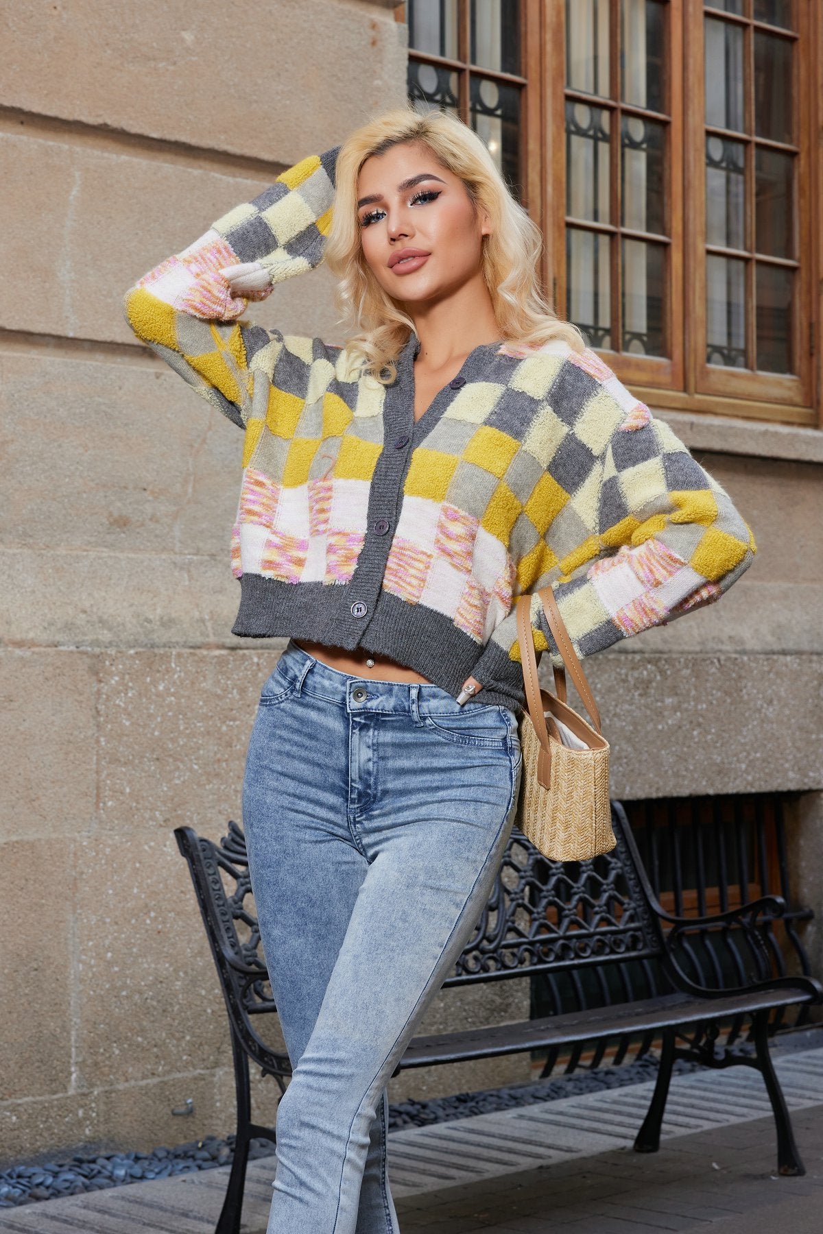 Checkered Charm - Cardigan