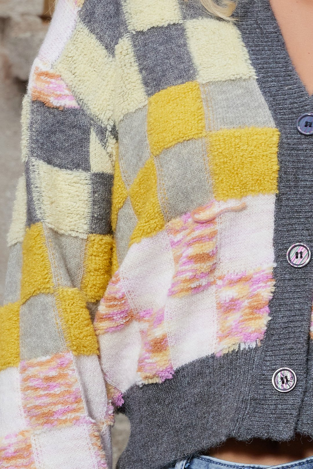 Checkered Charm - Cardigan
