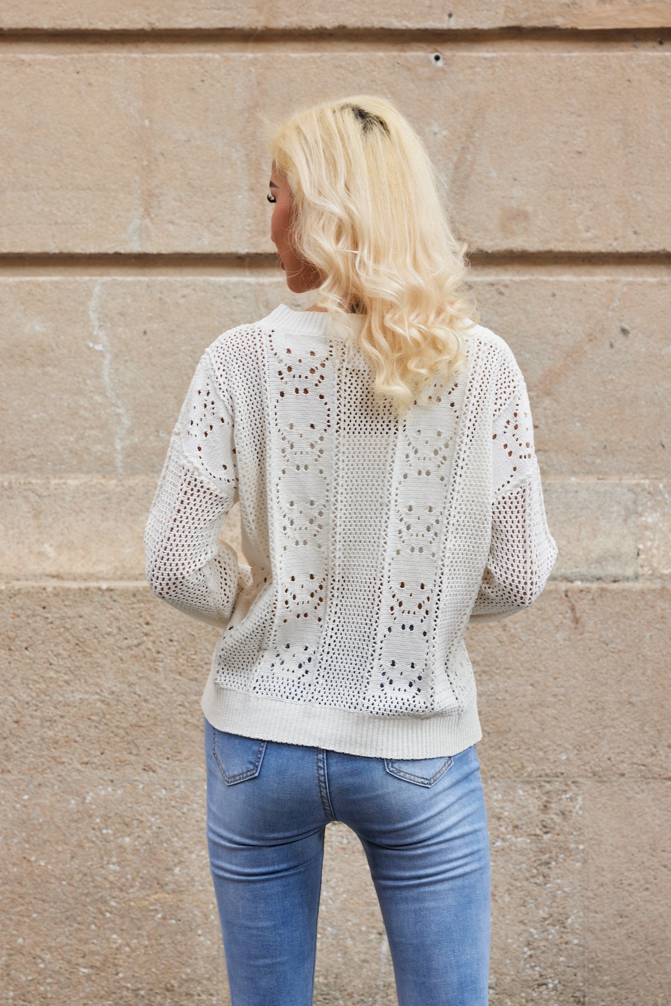 Lattice Luxe - Openwork Sweater