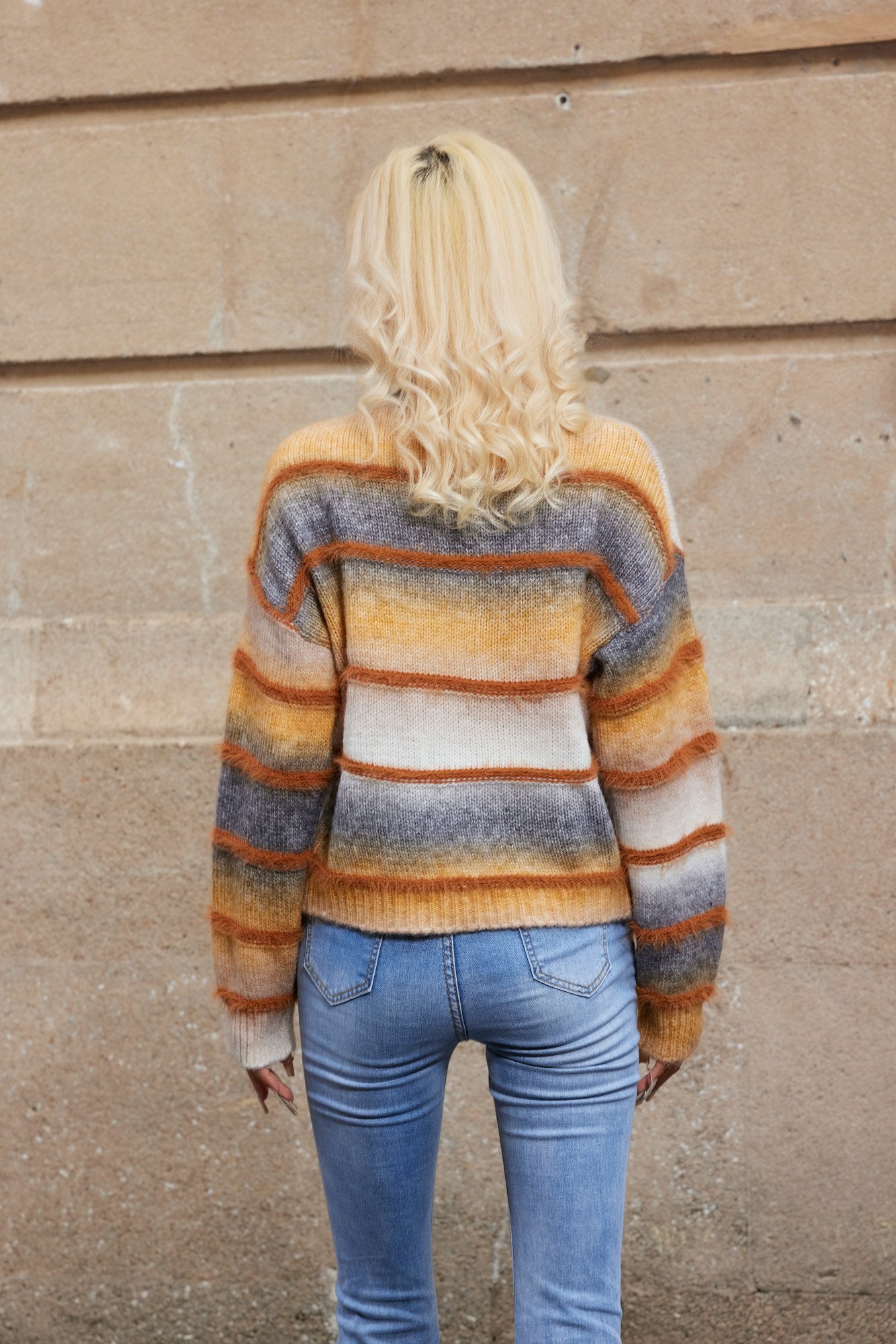 Sunset Hues - Knit Sweater